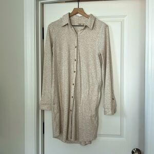 Faherty Legend sweater dress in Oatmeal